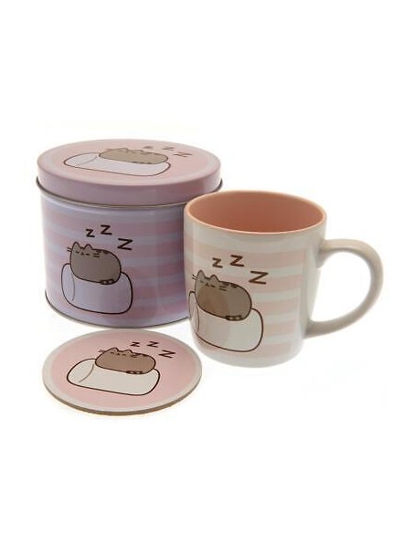 Pusheen - Lata + taza + posavasos - Pyramid