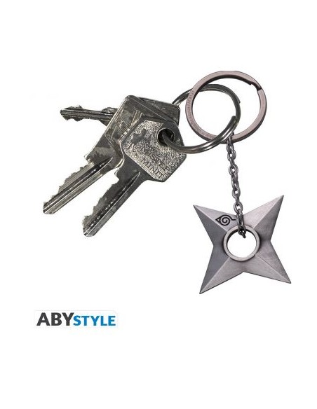 Naruto - Llavero 3D de Metal Shuriken Konoha - ABYstyle