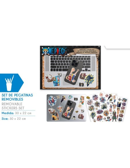 One Piece - Set pegatinas removibles - Kids-licensing