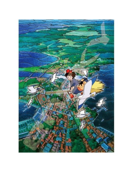 Nicky, la aprendiz de bruja - Puzzle Stained Glass Koriko City''s Sky - Ensky