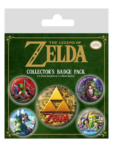 Legend of Zelda - Pack 5 Chapas - Pyramid...