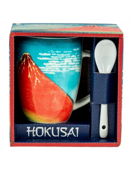 Hokusai - Taza con cuchara del monte Fuji - Enesco