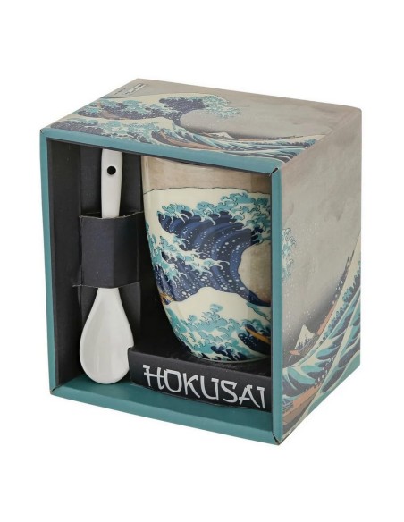 Hokusai - Taza de cerámica con cuchara - Enesco