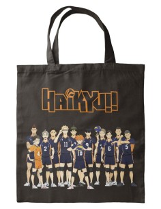 Haikyu!! - Bolsa de tela Negro - Halantex
