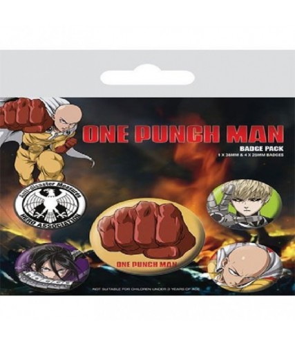 One Punch Man Pack 5 Chapas Destructive